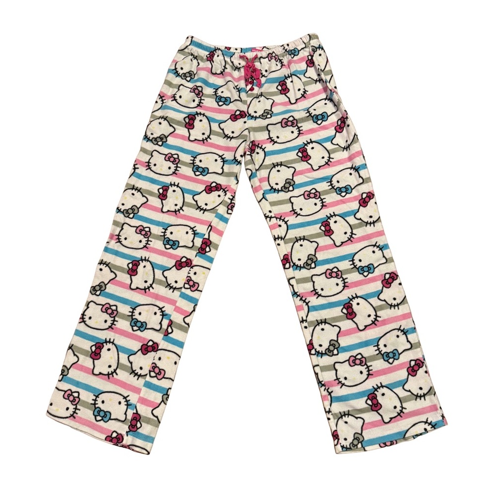 Hello Kitty Striped Pajama Bottoms - Pink, Blue, White